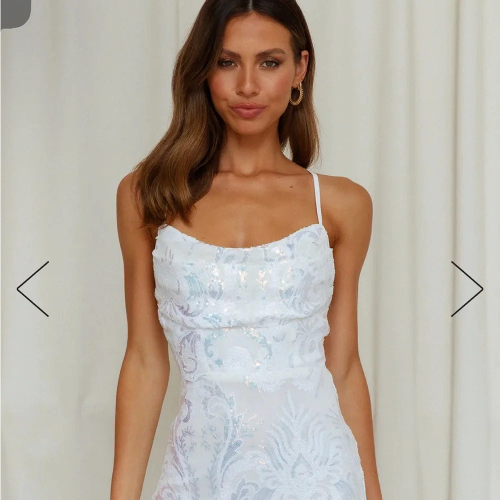 HELLO MOLLY IRIDESCENT STYLE DRESS WHITE - Picture 2 of 3